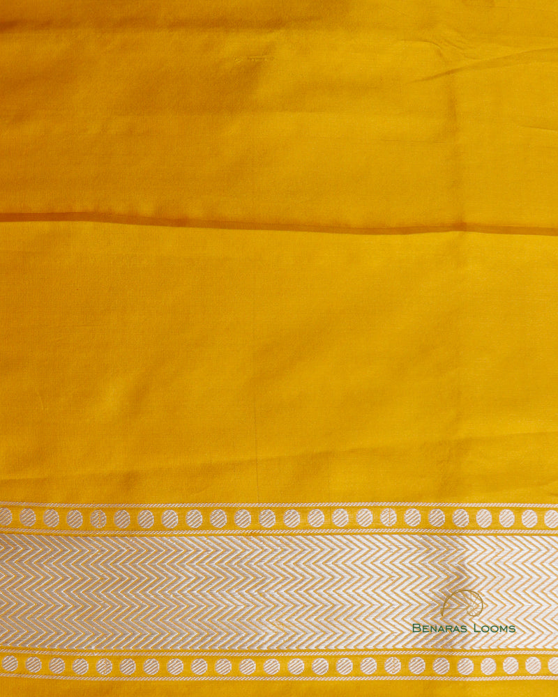 Yellow Handloom Kataan Silk Banarasi Silk Saree