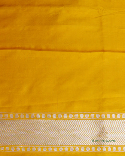 Yellow Handloom Kataan Silk Banarasi Silk Saree