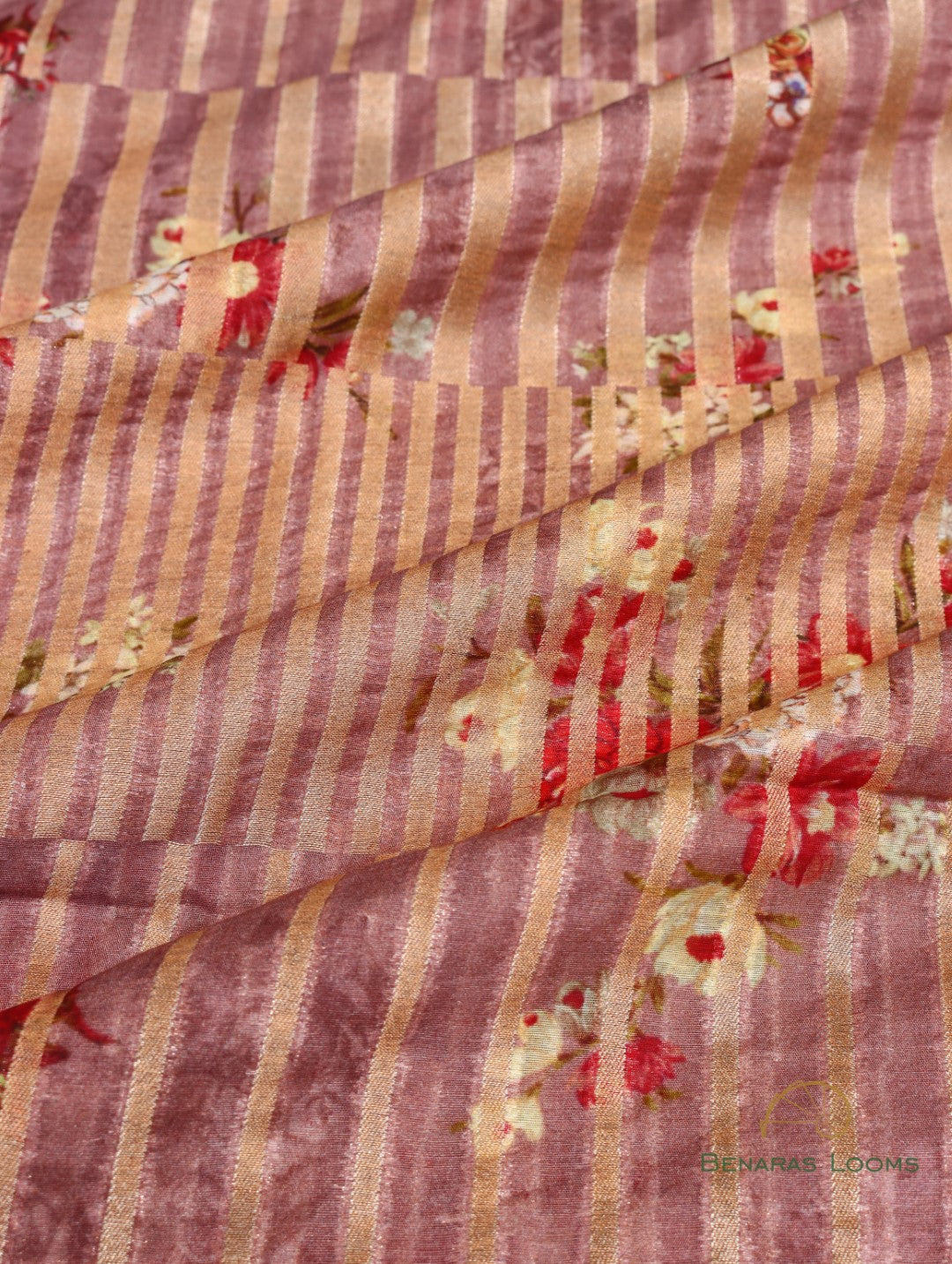 Dusty Pink Handwoven Silk Cotton Fabric