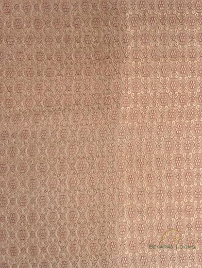 2.5 m Brocade Gold Handwoven Pure Silk Fabric