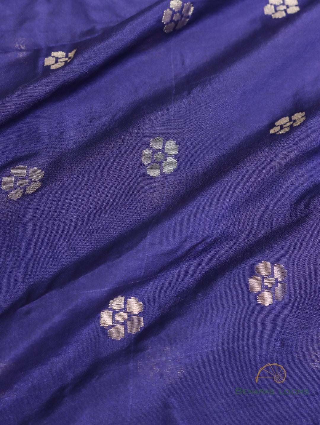 Blue Handwoven Silk Cotton Fabric