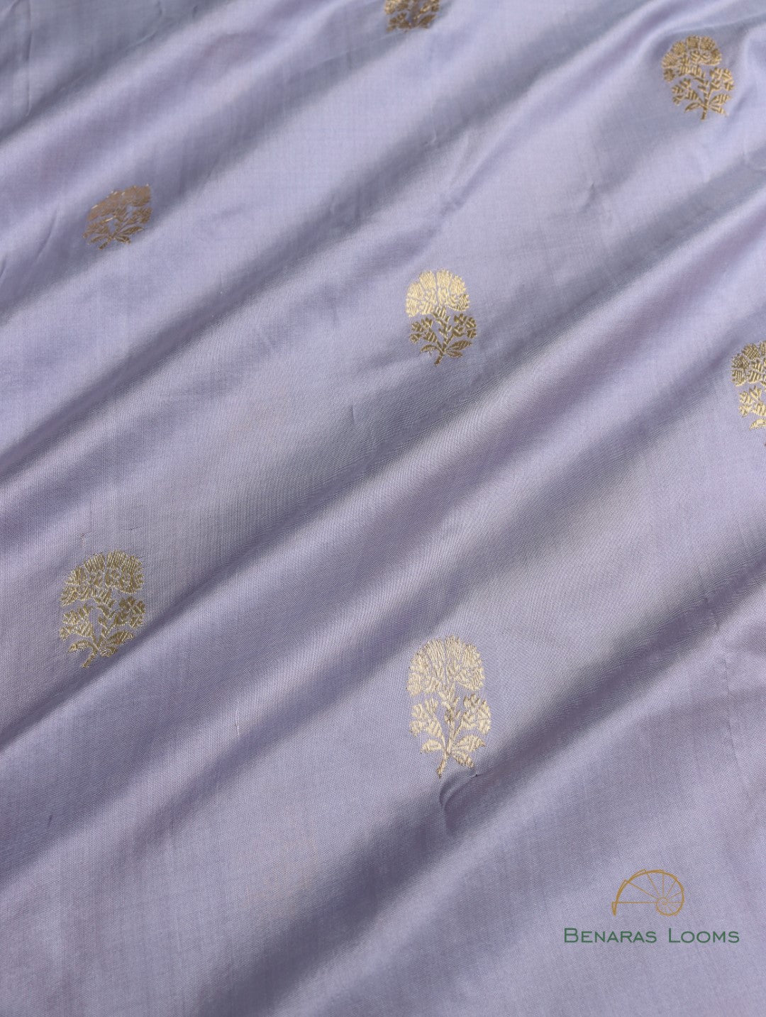 Grey Handwoven Pure Silk Fabric