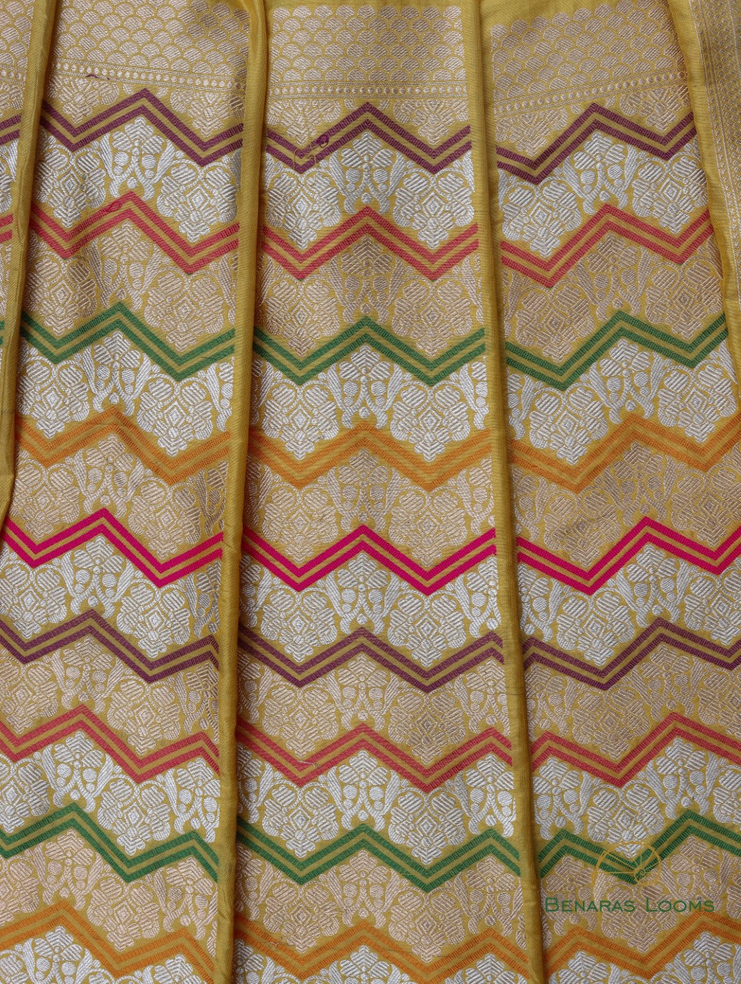 Kanika Yellow Handwoven Pure Silk Banarasi Rangkaat Lehenga