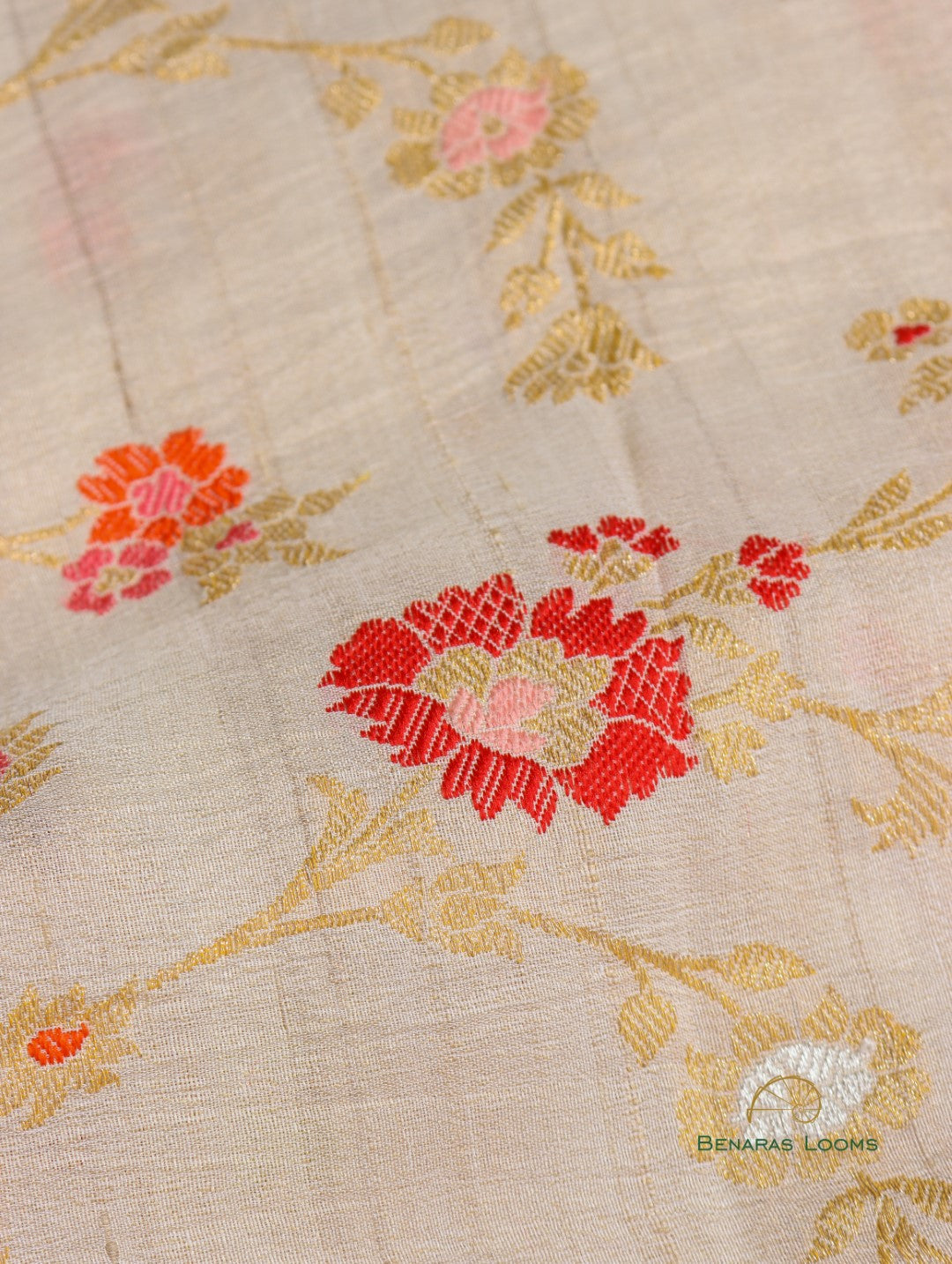 Handwoven Pure Tussar Silk Kadhua Banarasi Saree