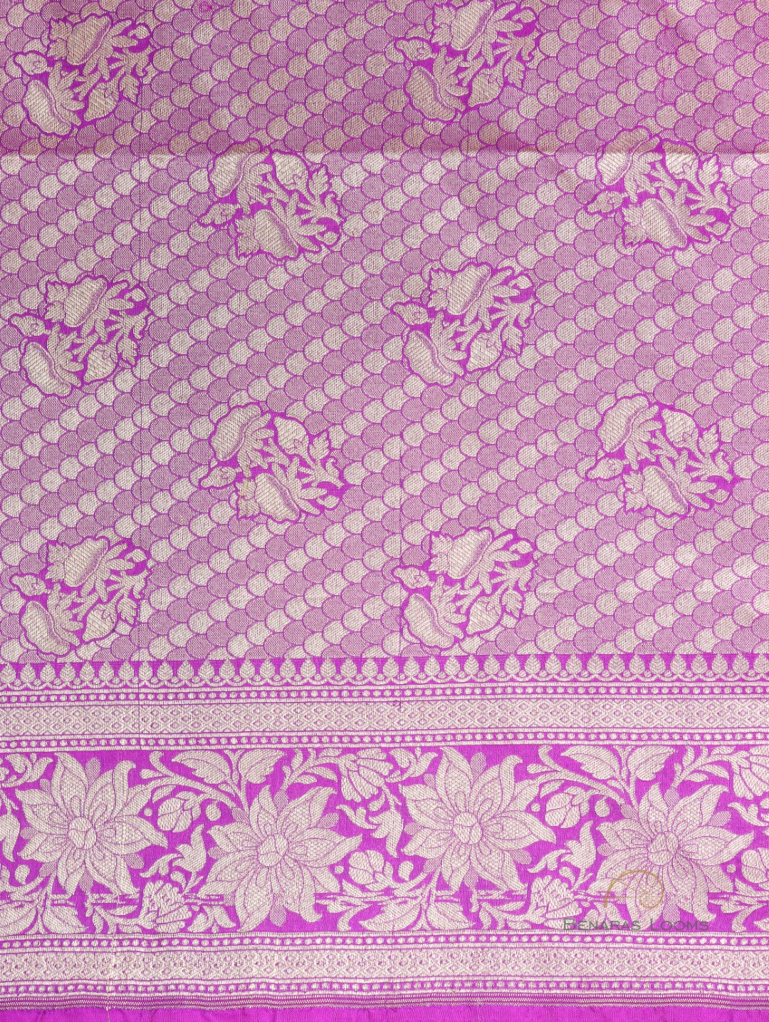 Eesha Purple Handwoven Pure Silk Banarasi Lehenga