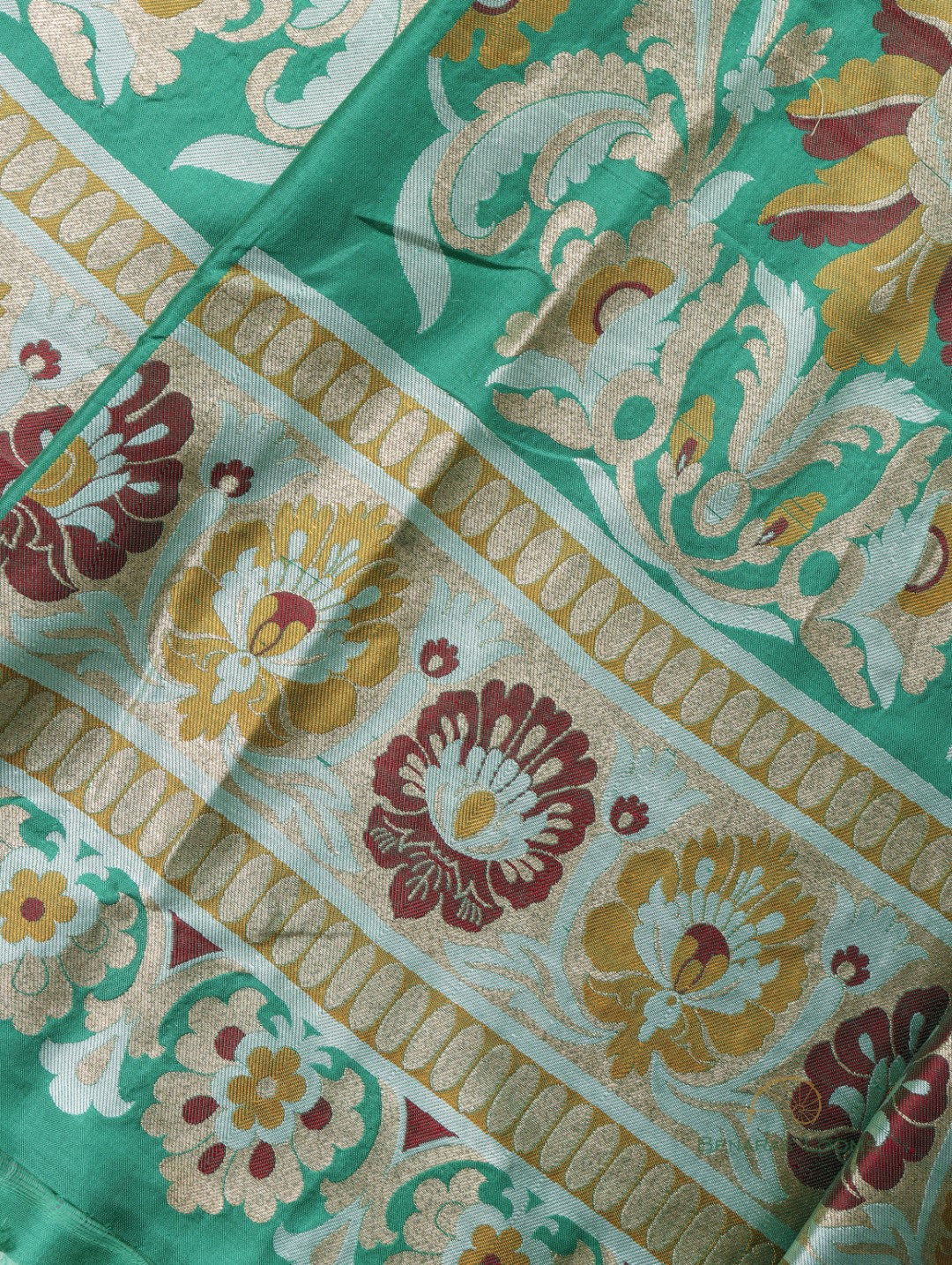 Swara Green Handwoven Pure Silk Banarasi Lehenga