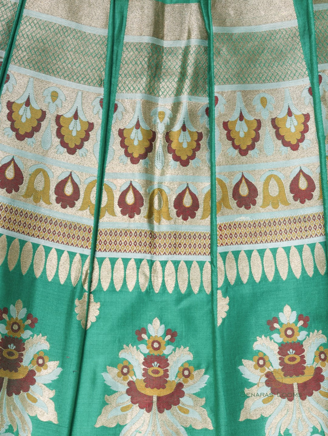 Swara Green Handwoven Pure Silk Banarasi Lehenga