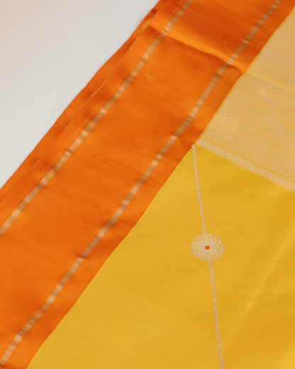 Yellow Handwoven Pure Kataan Silk Banarasi Saree