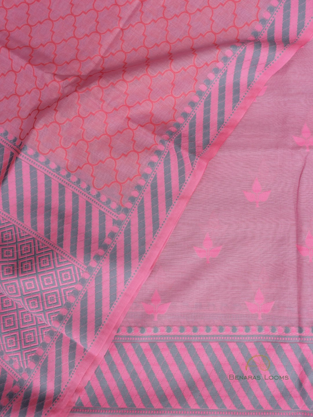Pink Handwoven Banarasi Suit Set