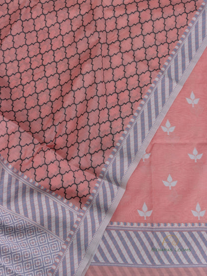Peach Banarasi Suit Set
