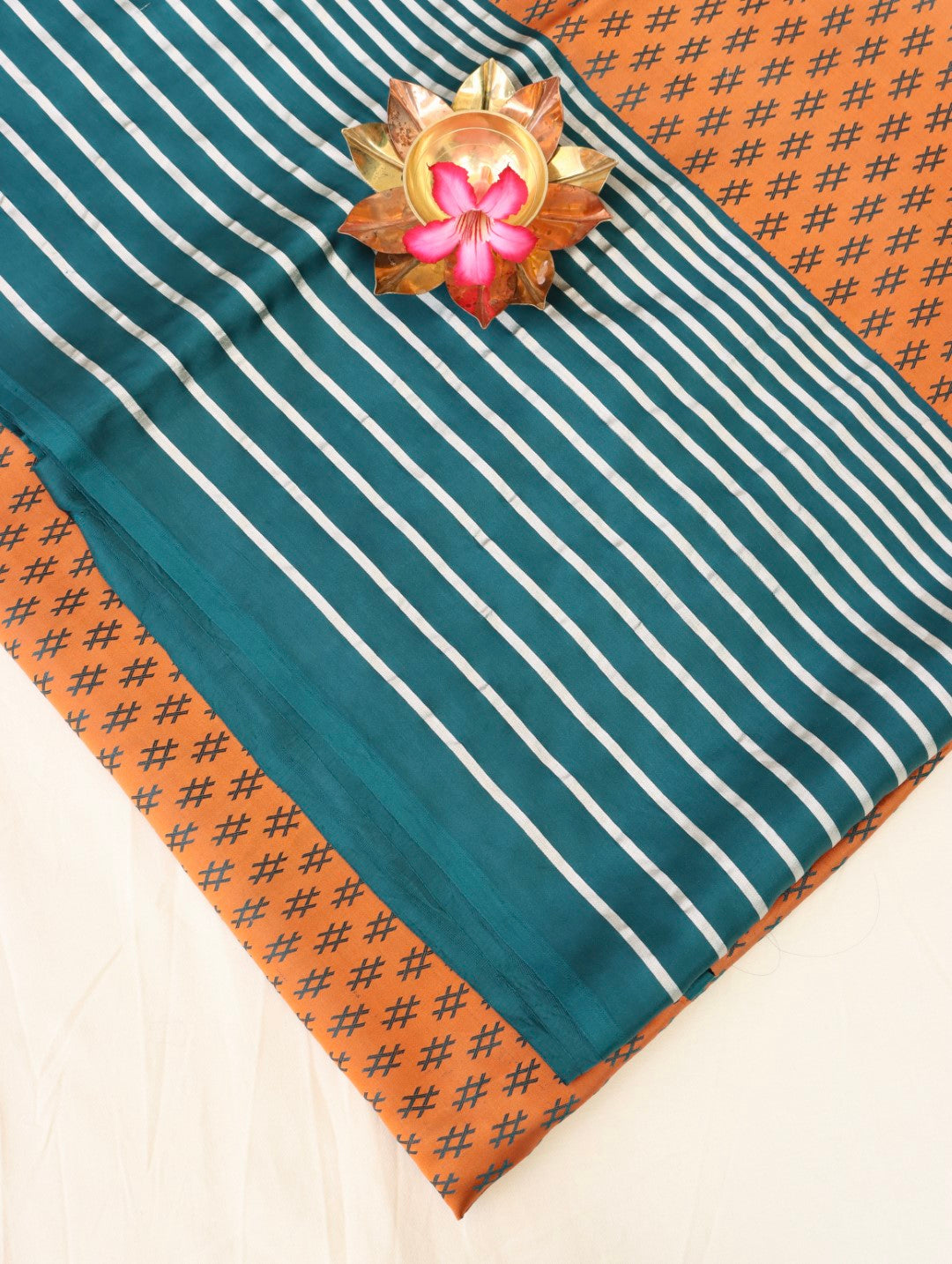 Rust Handwoven Pure Satin Silk Banarasi Saree