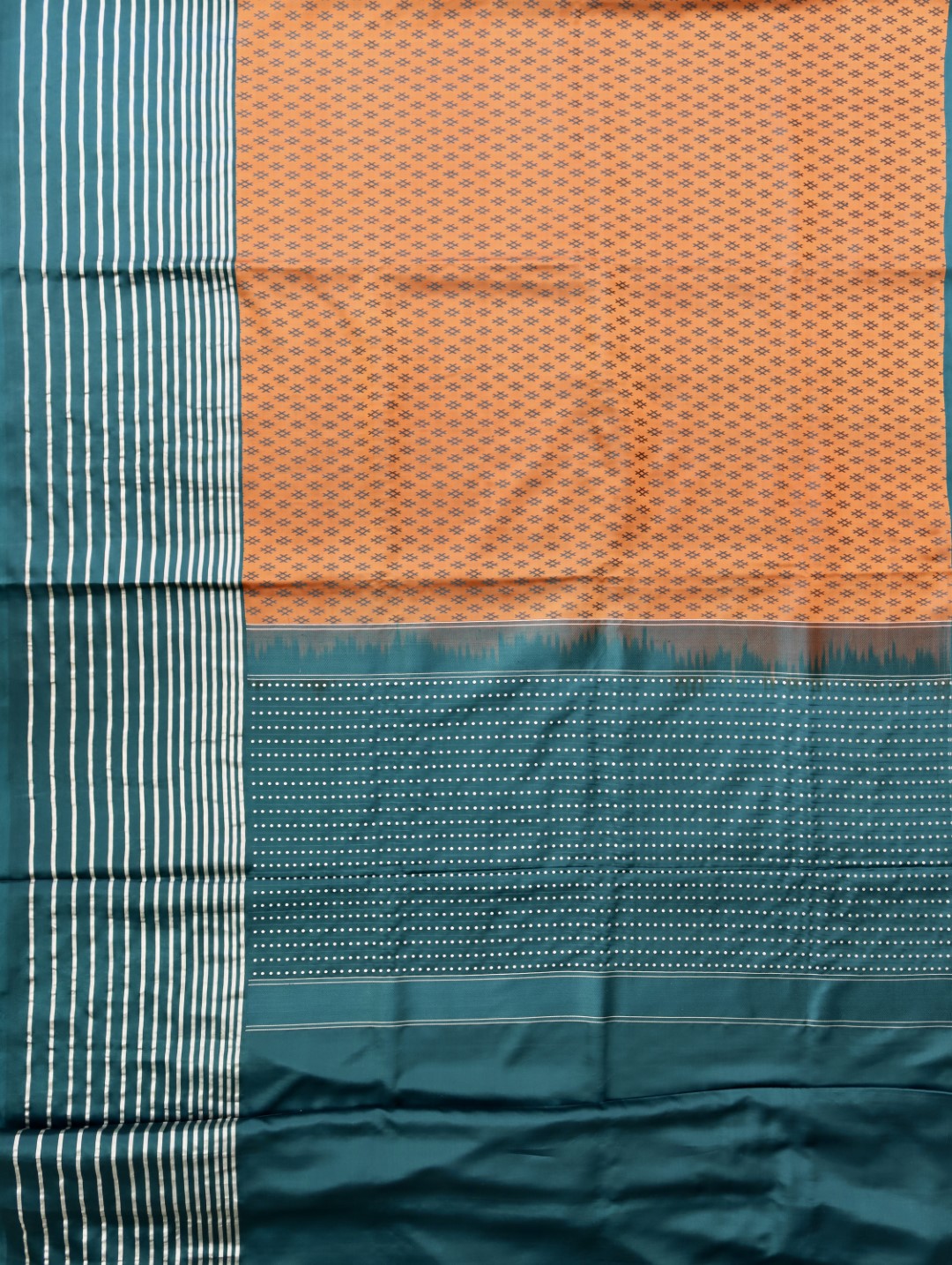 Rust Handwoven Pure Satin Silk Banarasi Saree