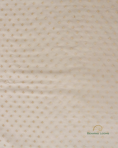 Cream Pure Munga Silk Buti Fabric