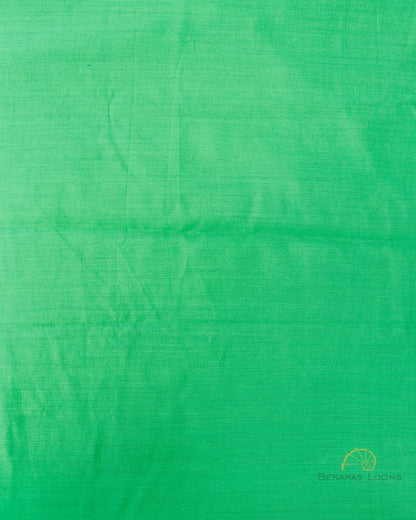 Green Pure Silk Banarasi Unstitched Suit Set