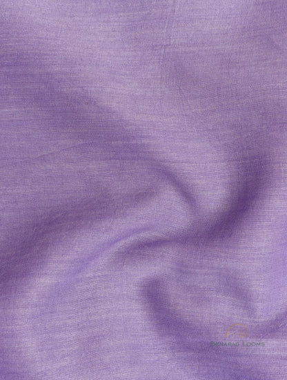 Purple Handwoven Pure Munga Banarasi Suit Fabric