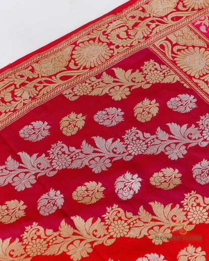 Rangkaat Handwoven Pure Kadhua Jangla Kataan Silk Saree